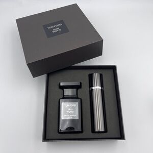 NEW Tom Ford Oud Wood Gift Set Eau De Parfum 50ml + 10ml Travel Spray perfume
